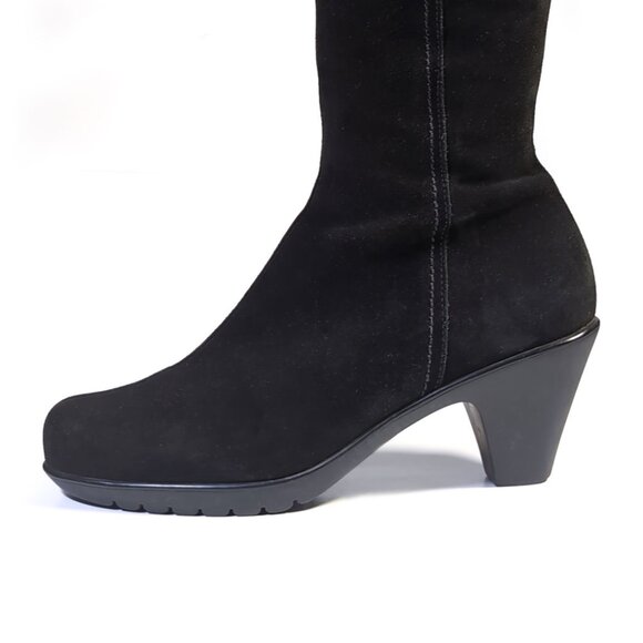 La Canadienne Boots Domenic Women's Heeled Black Suede Boots SZ 7.5 - Picture 4 of 9